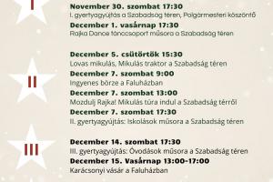 Adventi programok